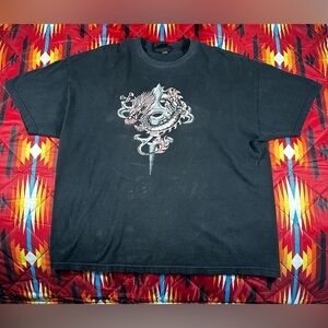 Vintage Reebok Allen Iverson I3 T-Shirt Size Large Basketball NBA Graphic Dragon